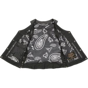 Chaleco de moto de cuero negro Premium para mujer 2025 con ajuste de encaje lateral LKL4711 - Product Image 3