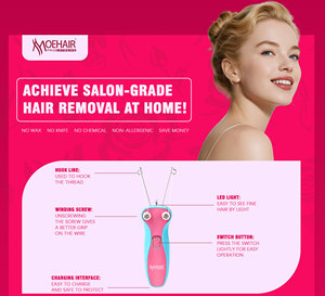 Épilateur électrique pour le visage Moehair Spring pour femmes - Utilisation domestique - Product Image 2