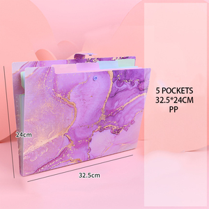 Bán buôn PP mở rộng tập tin thư mục <span class=keywords><strong>5</strong></span> túi thiết kế đẹp tài liệu tổ chức A4/Thư kích thước biểu tượng tùy chỉnh thăng hoa/UV - Product Image 6