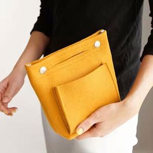 Women Felt Travel Insert Organizer <b>Handbag</b> Hot Organizer Insert Bag Purse Large <b>Liner</b> Lady Makeup Cosmetic Bag Female Tote - Product Image 2
