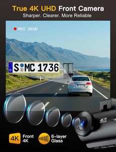 行车记录仪 3 前置循环录像车载 <span class=keywords><strong>DVR</strong></span> 2 英寸 IPS 屏幕黑匣子内置 WiFi 防水广角行车记录仪 - Product Image 2