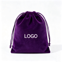 Pochette en velours de haute qualité avec cordon de serrage, logo personnalisé imprimé, sac cadeau en velours pour bijoux, montres, cosmétiques, petits accessoires, emballage