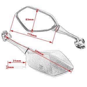 กระจกมองหลัง88110-MBW-023สำหรับ <span class=keywords><strong>CBR900</strong></span> CBR600F กระจกมองหลังสำหรับรถจักรยานยนต์กล่องใหม่ - Product Image 4