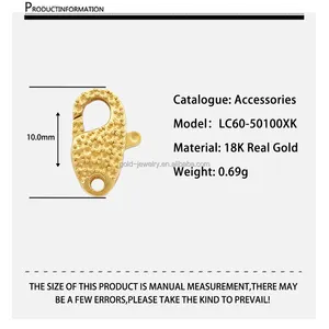 New Arrival Fine Jewelry 18k Gold Accessory Lobster Clasp Wholesale Jewelry Findings