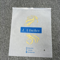Sacs à fermeture éclair givrés avec logo personnalisé Sacs de vêtement en plastique mat avec fermeture éclair pour vêtements, chaussures, chaussettes, emballage