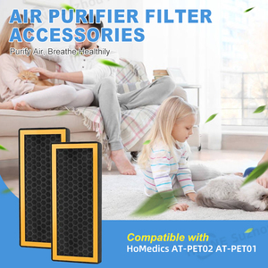 Filtre à charbon HEPA H13 pour purificateur d'air <span class=keywords><strong>Homedics</strong></span> AT-PET01/02, alimentation par batterie/USB, usage domestique - Product Image 6