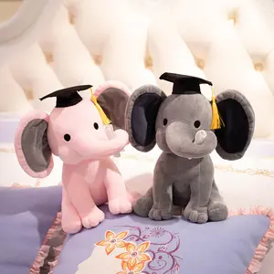 Giocattolo di peluche personalizzato con le grandi orecchie giocattolo di laurea per festa di laurea