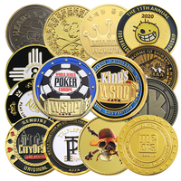 Pièces de monnaie personnalisées en gros avec logo, jetons de défi, pièces de monnaie de arbitre, jetons de poker en alliage de zinc, pièces de décision pour souvenirs