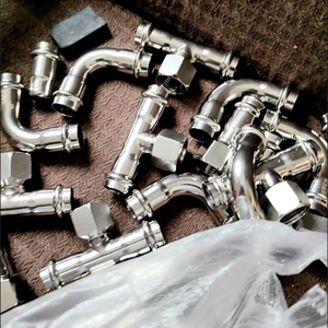 NFJM 304 Anillo de acero inoxidable presión 45 <span class=keywords><strong>grados</strong></span> codo accesorios de tuberí<span class=keywords><strong>a</strong></span> corrosión y codo resistente <span class=keywords><strong>a</strong></span> altas temperaturas - Product Image 2