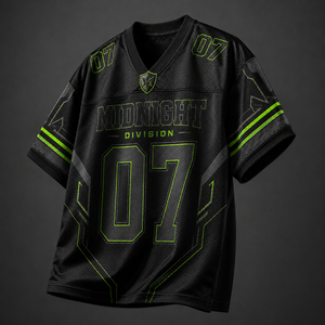 Camiseta de Fútbol Americano Negra Personalizada, de Manga Corta, Estampada, Estilo Urbano, Hip Hop, Vintage, para Fanáticos - Product Image 4