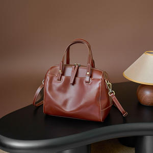 Vegetable <b>Tanned</b> <b>Leather</b> Square Zipper Closure Crossbody <b>Handbag</b> Top Layer Cowhide Large Tree for Vintage Fashion Casual - Product Image 1