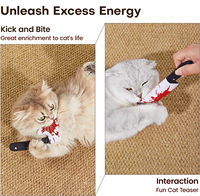 Jouet en peluche pour chat en forme de couteau d'horreur, avec herbe à chat, jouet interactif à mâcher pour chatons et chats