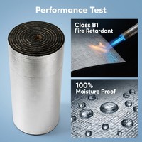 Mousse de caoutchouc ignifuge B1 avec feuille d'aluminium, isolation thermique réfléchissante pour conduits CVC, toit de grenier et doublure de chaîne du froid