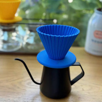 Filtro de Café Portátil de PVC de Grado Alimenticio, Impermeable, con Diseño Minimalista y Control de Flujo, Personalizable