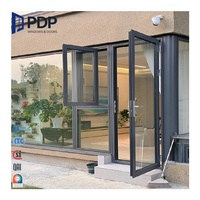 Puerta Corrediza de Aluminio Estilo Postmoderno PDP con Característica Impermeable para Apartamentos, Baños, Uso en Exteriores en Hoteles y Centros Comerciales
