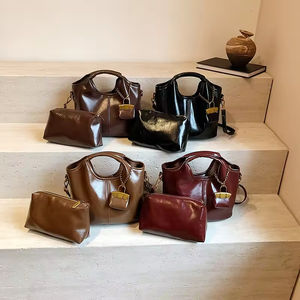 Nouveaux sacs à main pour femmes de style rétro d'automne, grande capacité épaule bandoulière chaîne mère et enfant sac - Product Image 5