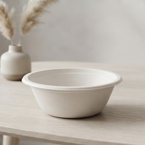 Eco-Friendly 24 oz Sugarcane Bagasse Bowl Serving Dish Microwave Safe Sustainable Disposable Food <b>Container</b> for Back School - Product Image 3