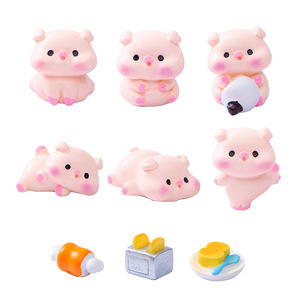 Figura Decorativa de Cerdo en Resina, Miniatura de Animal para Decoración del Hogar o Escritorio, Marca Dp Craft - Product Image 5