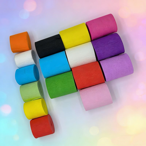 กระดาษเครปแบบเส้นน้ำหนักเบา เหมาะสำหรับตกแต่งหางลูกโป่งและอุปกรณ์ตกแต่งงานปาร์ตี้ - Product Image 1