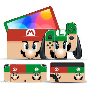 สติ๊กเกอร์ไวนิลแบบเต็มชุด ป้องกันรอยขีดข่วน สำหรับตกแต่งเครื่องเกม Nintendo Switch Oled <span class=keywords><strong>คอน</strong></span>โซล <span class=keywords><strong>จ</strong></span>อยคอน และแท่นวาง - Product Image 2