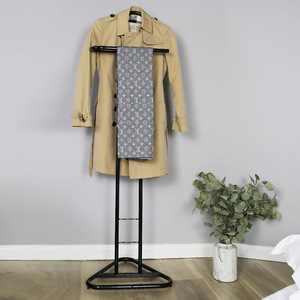 Multifunction Iron Floor <b>Standing</b> <b>Coat</b> <b>Rack</b> With Hat <b>Rack</b> For Living Room Home Clothes Organizer Rectangle Shape Black And - Product Image 2