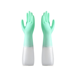 Extended Waterproof Non Slip Cleaning <b>Gloves</b> 44cm <b>Long</b> For Kitchen Dishwashing Household Use - Product Image 5