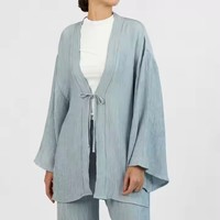 Ensembles de vêtements islamiques modestes pour femmes sur mesure, robe abaya en polyester, costume avec hauts et pantalons, tunique musulmane, pantalon coordonné