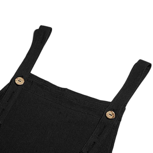 Tuta Larga da <span class=keywords><strong>Donna</strong></span> in <span class=keywords><strong>Cotone</strong></span> e Lino, Pantaloni Estivi Regolabili a Tinta Unita, <span class=keywords><strong>Jumpsuit</strong></span> Oversize Femminile - Product Image 5