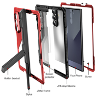 Étui rigide en aluminium antichoc de conception sportive avec protecteur d'écran pour Z Fold7/Z Fold6/Z Fold5