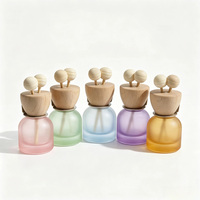Bouteilles diffuseurs de parfum en verre vides en gros avec bâtonnets en bois et bouchon argenté, logo personnalisé, pour parfum et désodorisant d'ambiance