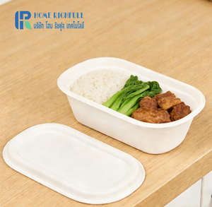 Eco-Friendly Biodegradable Sugarcane Fiber Bagasse <b>Food</b> <b>Container</b> Eco <b>Disposable</b> Sugarcane Pulp Lunch <b>Food</b> Box Lid - Product Image 6