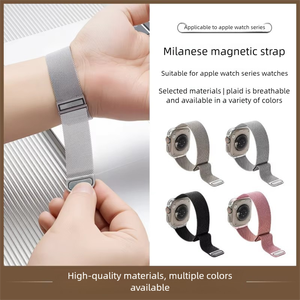 สายแม่เหล็กคู่สแตนเลสแบบมิลานเข้ากันได้กับ <span class=keywords><strong>Apple</strong></span> <span class=keywords><strong>Watch</strong></span> Series <span class=keywords><strong>8</strong></span> 9 10 - Product Image 3