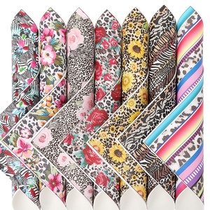 30cm x 136cm nœuds boucles d'oreilles léopard Floral végétalien synthétique personnalisé <span class=keywords><strong>imprimé</strong></span> vinyle tissu feuilles Faux <span class=keywords><strong>cuir</strong></span> rouleaux - Product Image 3
