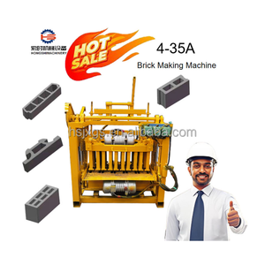 Petite presse à briques mobile modèle 4-35A Machine semi-automatique pour briques de ciment poreuses à trous ronds et solides et à trous carrés - Product Image 1