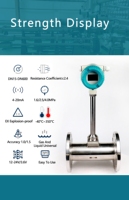 Débitmètre numérique intelligent à vortex personnalisable avec support OEM, en acier inoxydable, pour eau, gaz, liquide, air saturé/surchauffé