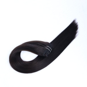 Extensioni Professionali di <span class=keywords><strong>Capelli</strong></span> Umani Brasiliani Remy con Clip, Colore Marrone <span class=keywords><strong>Scuro</strong></span> <span class=keywords><strong>Naturale</strong></span> - Product Image 3