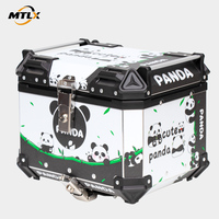 Boîte arrière de moto de grande capacité 45L en alliage d'aluminium, compatible avec les casques intégraux, universelle pour scooter, moto tout-terrain