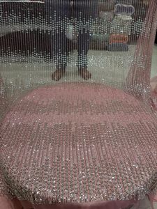 Perles de travail manuel tendance, tissu en filet importé, matériau de luxe de créateur pour les lehengas, les saris, les robes et les robes de haute couture - Product Image 3