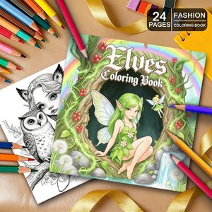 Libro <span class=keywords><strong>da</strong></span> <span class=keywords><strong>Colorare</strong></span> per Adulti con Elfi e Fate, Design Unico, Libri <span class=keywords><strong>da</strong></span> <span class=keywords><strong>Colorare</strong></span> per Bambini per Alleviare lo Stress e Rilassarsi, per Studenti, in Confezione Convenienza - Product Image 1