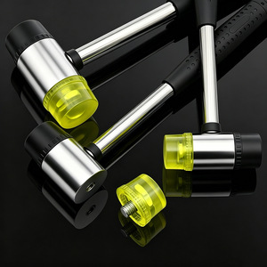 Martillo de goma JF con mango de acero, cabezal intercambiable de 25, 30, 35, 40 mm, a prueba de golpes, para carpintería e instalación de muebles - Product Image 2