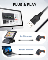 Handscanner für 1D 2D PDF417 QR-Codes USB-Kabelgebunden Hochgeschwindigkeits-Scanning für Einzelhandel Lager Logistik DS6580-2D