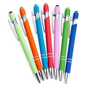 Wholesale Metal 2 in 1 Ballpen Stylus Colorful Company Brand Advertising <b>Gift</b> Office Ballpoint Pen With Custom Logo - Product Image 5