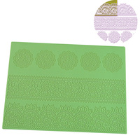 DIY 8 Arten Zucker-Spitzenmuster-Fondantmatte Blumenmuster Silikonform Fondant-Kuchen-Spitzenprägematten zur Kuchendekoration
