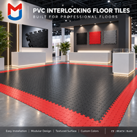 Dalles modulaires emboîtables en PVC 50x50cm 5mm à emboîtement croissant pour entrepôt et poste de travail utilitaire