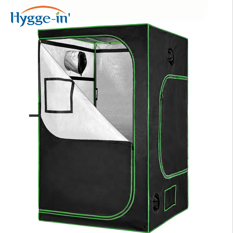 Светодиодная комнатная палатка для выращивания растений, черный садовый комплект для теплиц, гидропоника, светоотражающая ткань Оксфорд из майлара