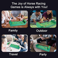 Party Entertainment Gamens Mini tableau portable à piles 6 jeux de table de course de chevaux pour les amis de la famille