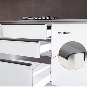 GQK, gran oferta, muebles modernos, manija de armario, armario de cocina, aleación de aluminio, manijas de tracción Canceal negras mate - Product Image 4