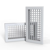 Rejilla de salida de aire de una sola capa de aleación de aluminio Lishine para aire acondicionado central, modelo Wfkt