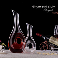 Décanteur à vin en verre cristal en gros, aérateur et verseur de vin rouge et séparateur de liqueur pour la maison et les restaurants