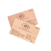 Carte NFC en bois gravée au laser en gros, mini carte-clé d'hôtel étanche, artisanat de vœux DIY